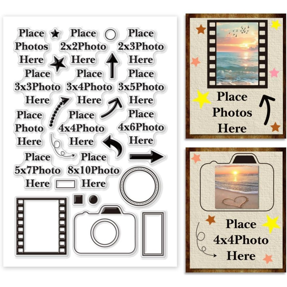 Photography Exhibition - Place Photo Here Clear Stamp Arrow