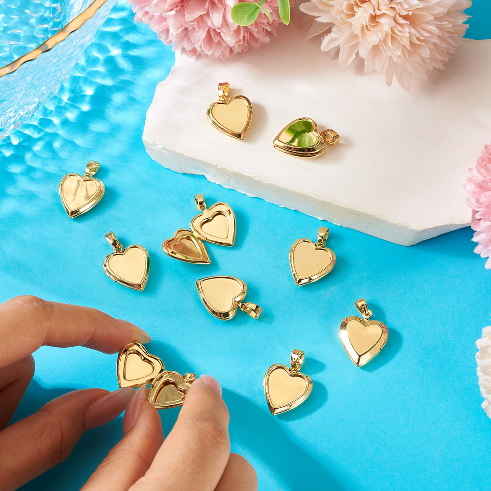 10pcs Heart Photo Locket Penda - Photography Exhibition 评论和价格