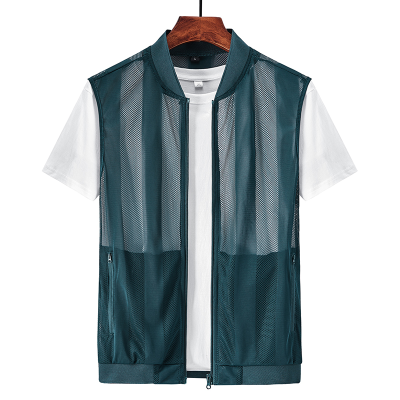 Summer Men Mesh Hollow Waistco - Photography Vest 评论和价格